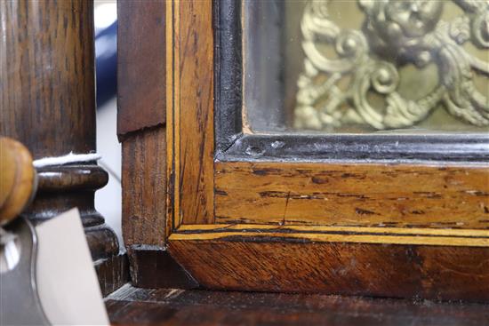 An 18th century oak 8 day longcase clock, with moonphase dial by John Smith, Chester H.approx. 225cm